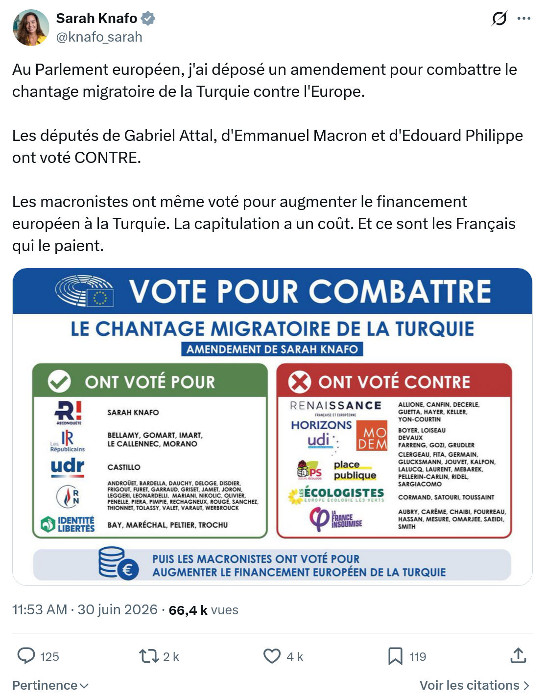Sarah Knafo: Au Parlement européen...