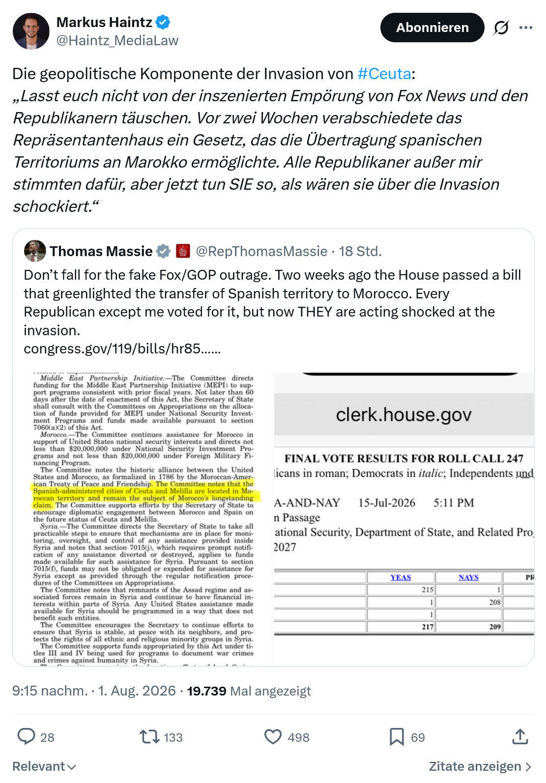 Markus Haintz: Die geopolitische Komponente...