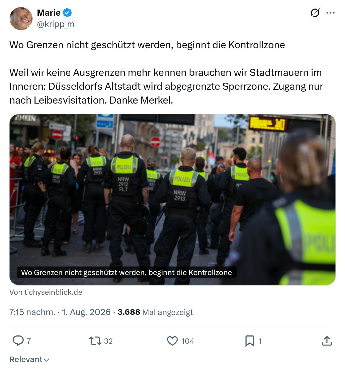 Marie kripp: Wo Grenzen nicht geschützt werden...