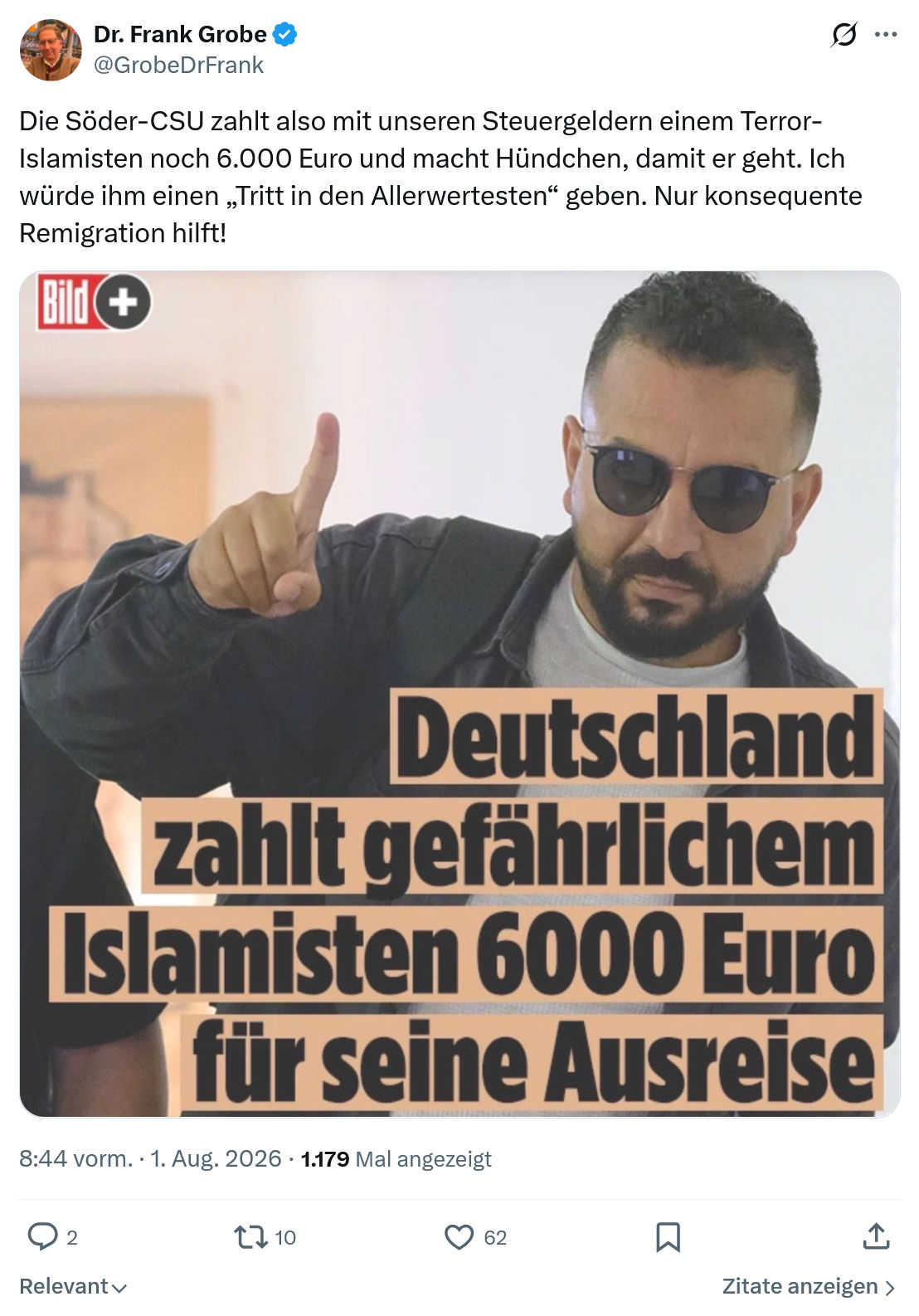 Frank Grobe: Die Söder-CSU zahlt also mit unseren...