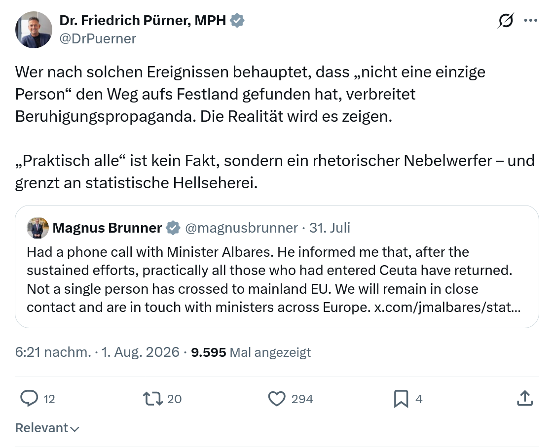 Friedrich Pürner: Wer nach solchen Ereignissen behauptet...