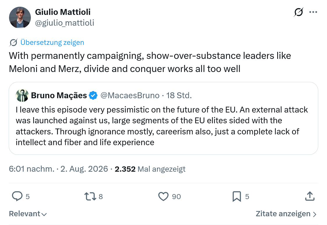 Giulio Mattioli: With permanently campaigning...