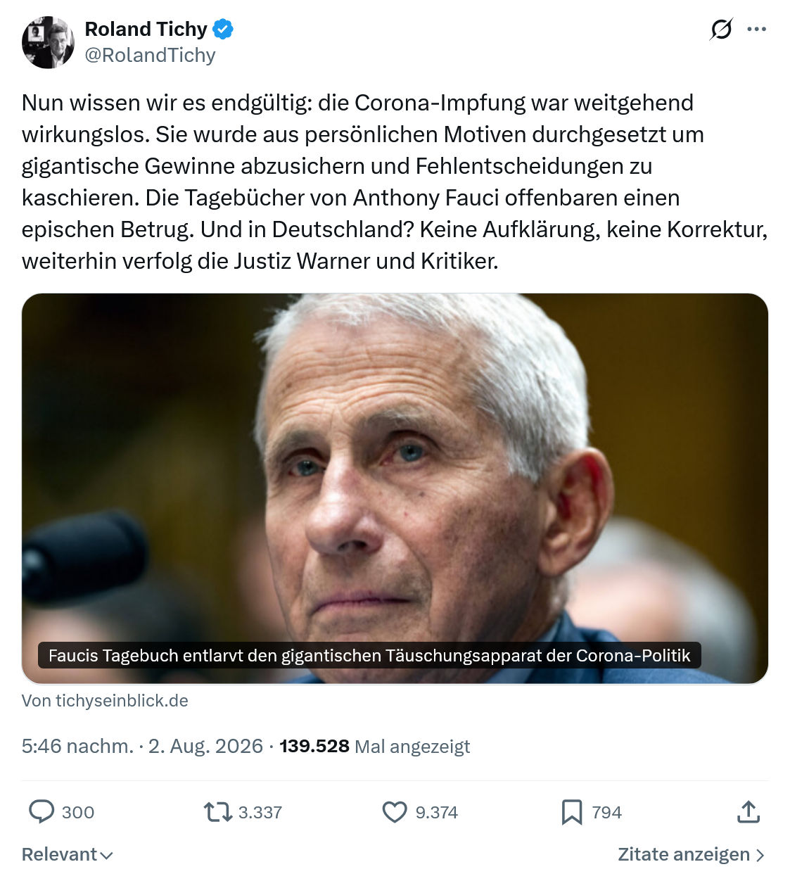 Roland Tichy: Nun wissen wir es endgültig...
