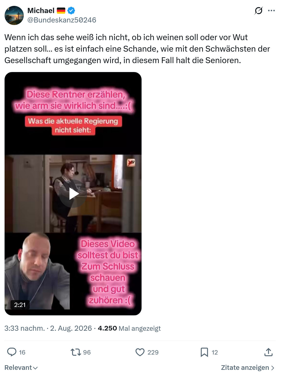 Michael: Wenn ich das sehe weiß ich nicht...