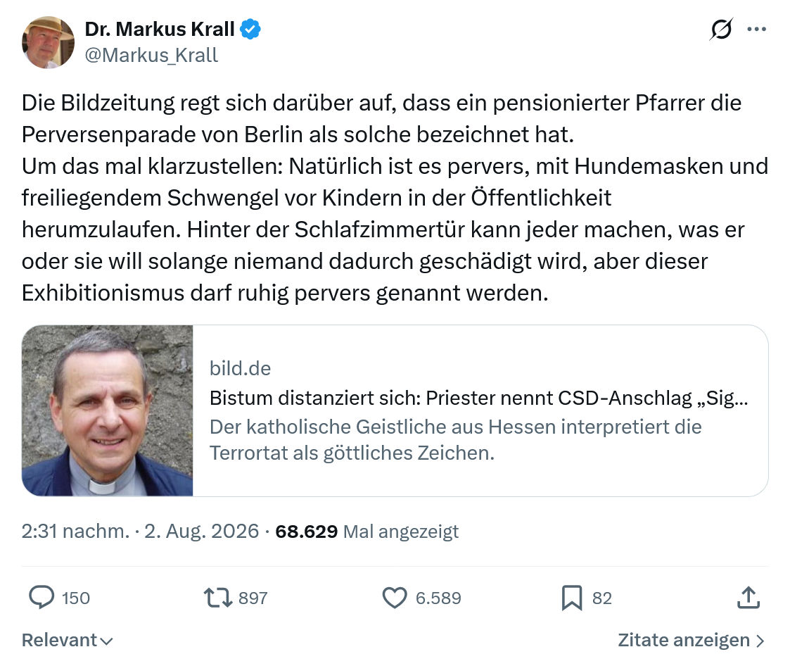 Markus Krall: Die Bildzeitung regt sich darüber auf...