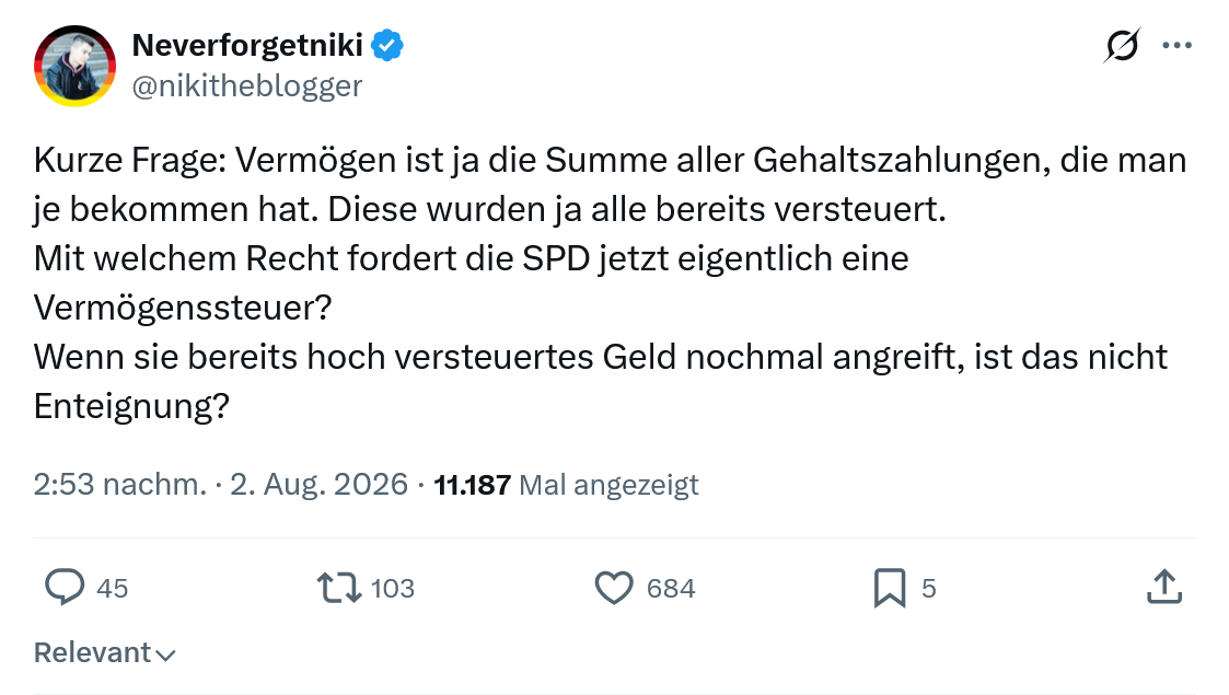 Neverforgetniki: Kurze Frage...