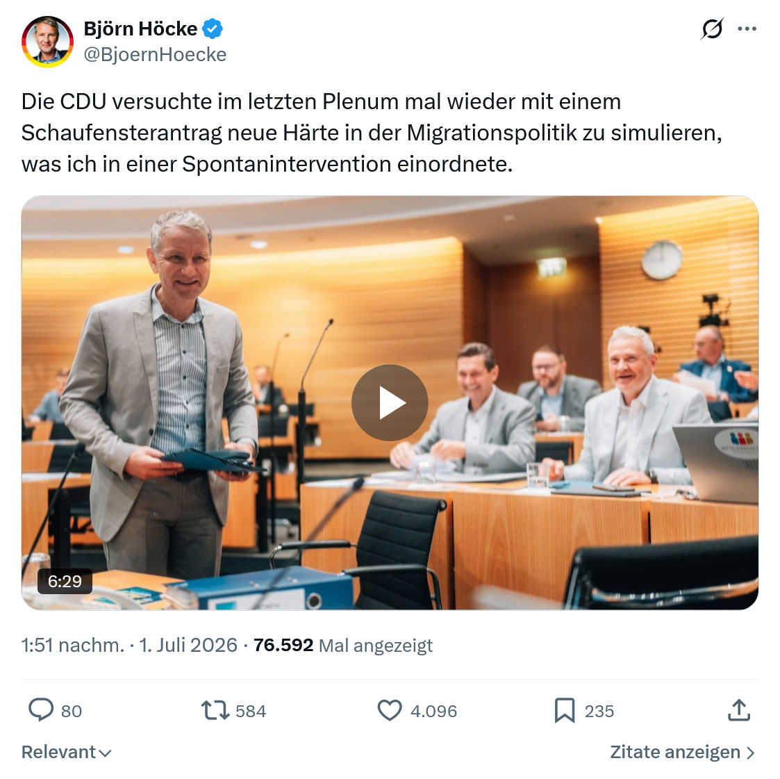 Björn Höcke: Die CDU versuchte im letzten...