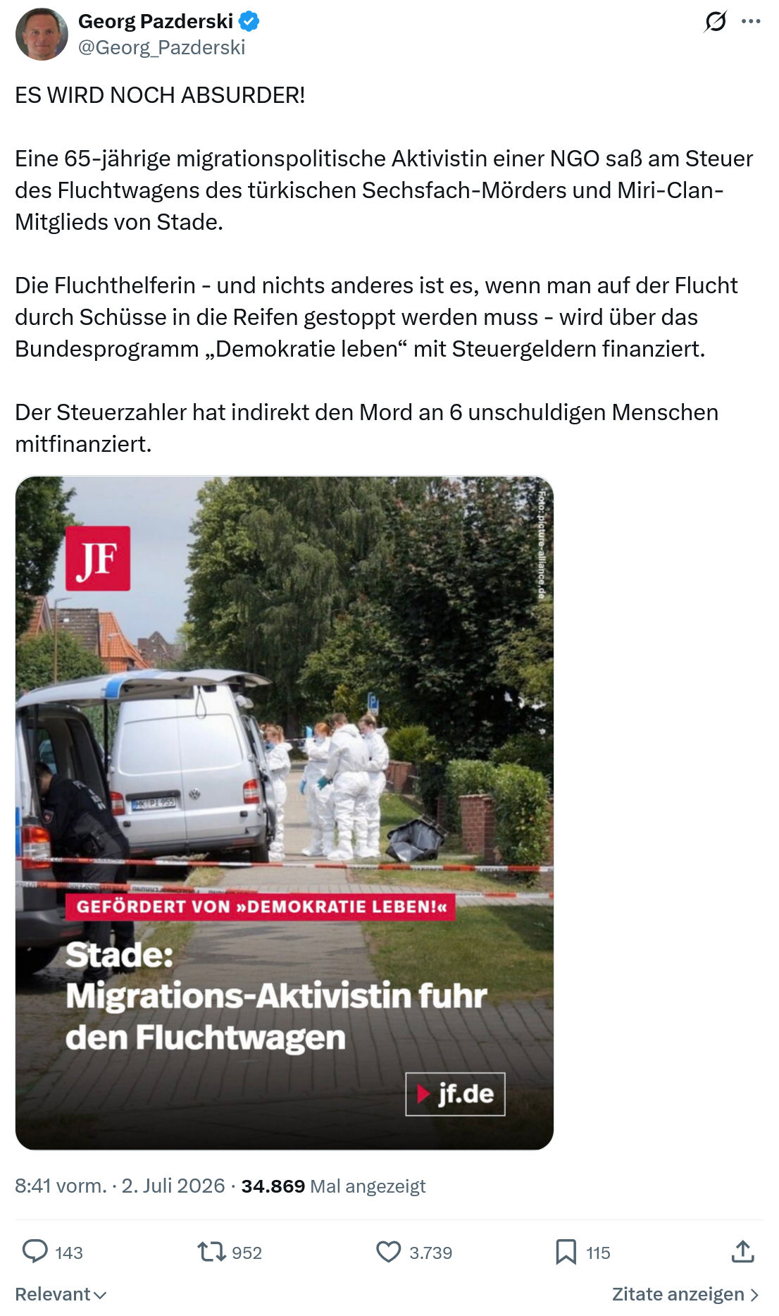 Georg Pazderski: ES WIRD NOCH ABSURDER!...