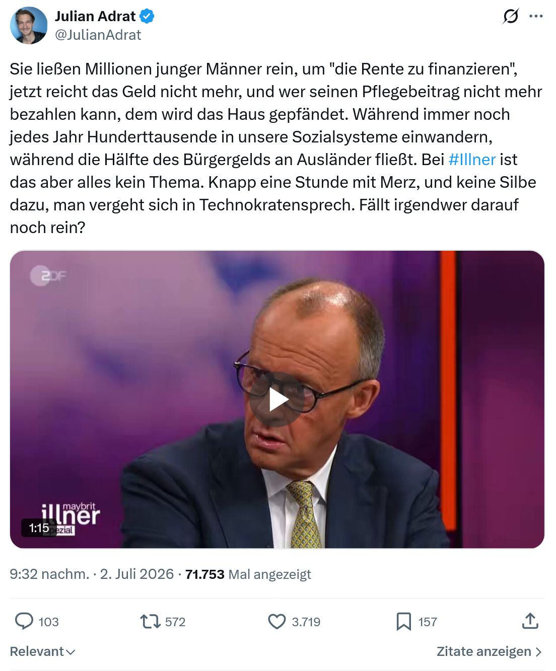 Julian Adrat: Sie ließen Millionen junger Männer rein...