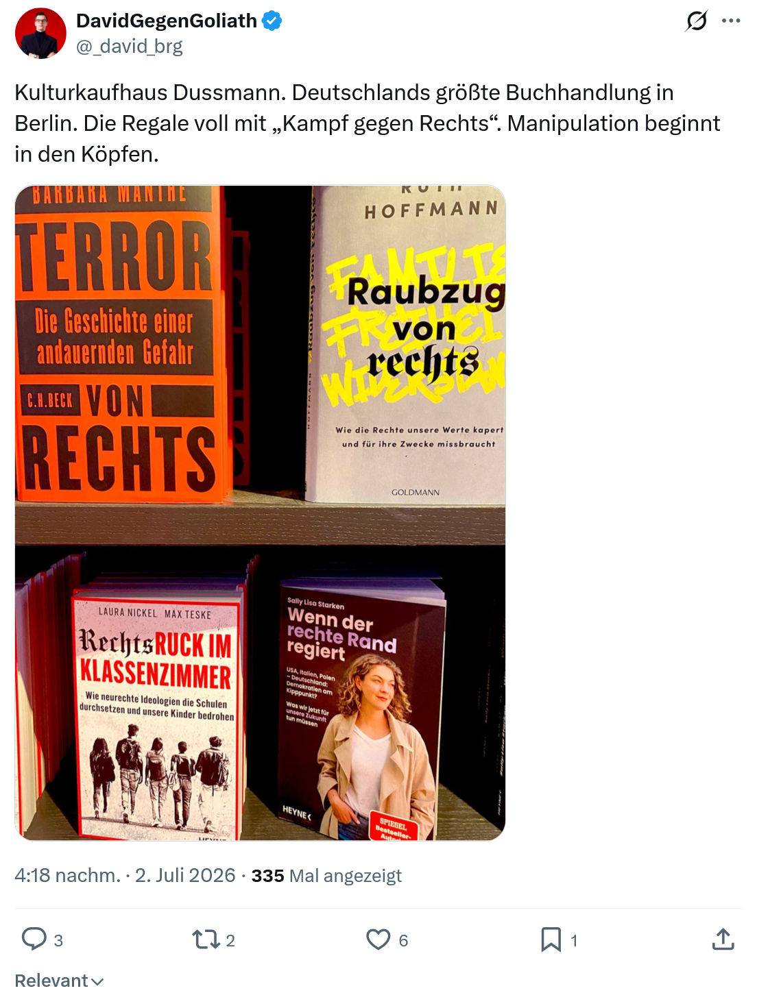 David Gegen Goliath: Kulturkaufhaus Dussmann...