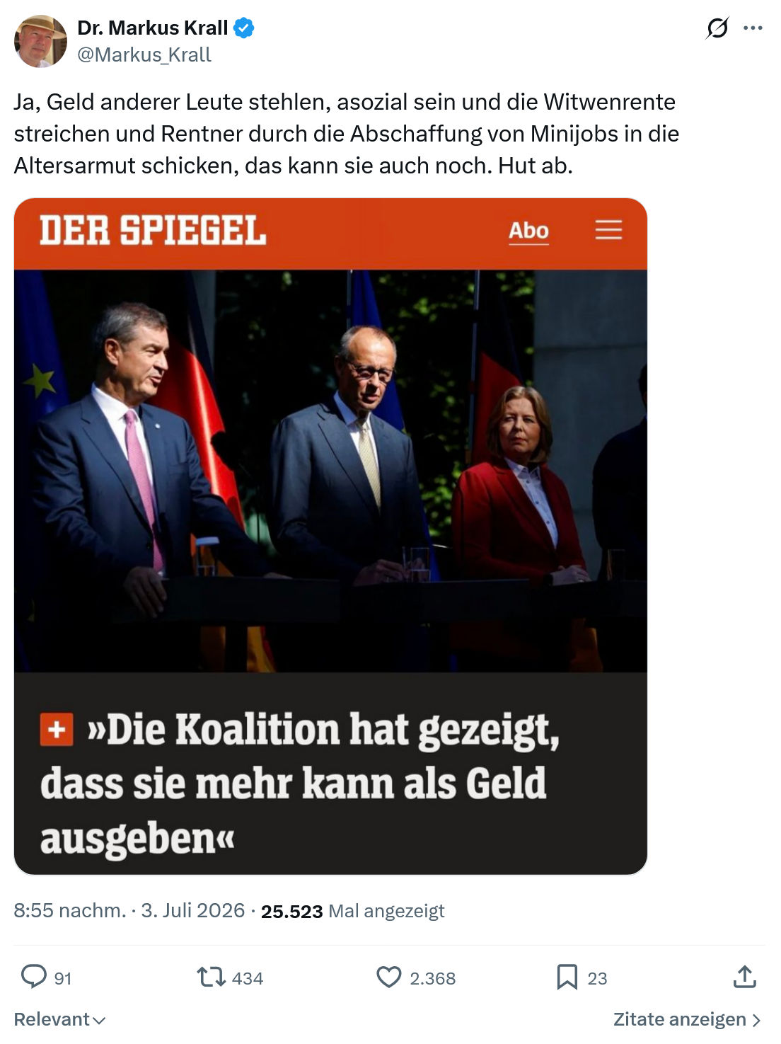 Markus Krall: Ja, Geld anderer Leute stehlen...