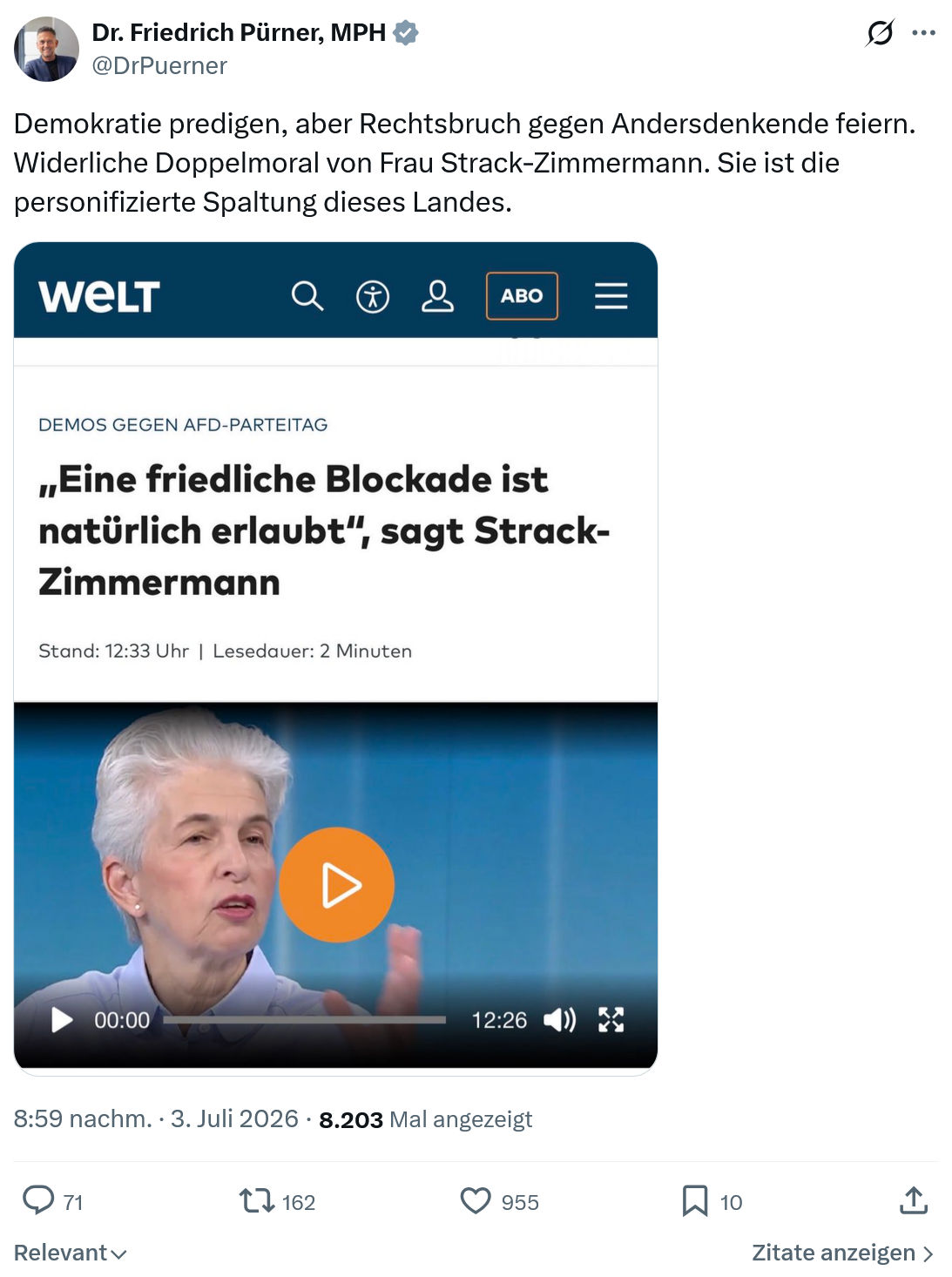 Friedrich Pürner: Demokratie predigen...
