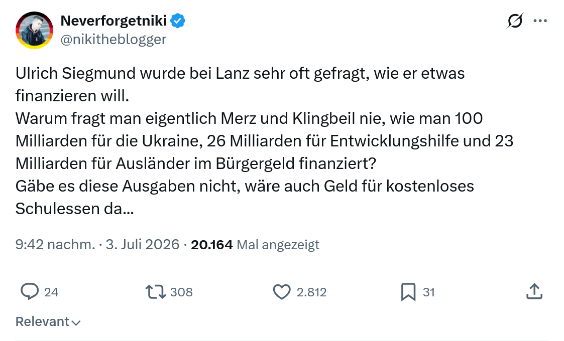 Neverforgetniki: Ulrich Siegmund wurde bei Lanz...