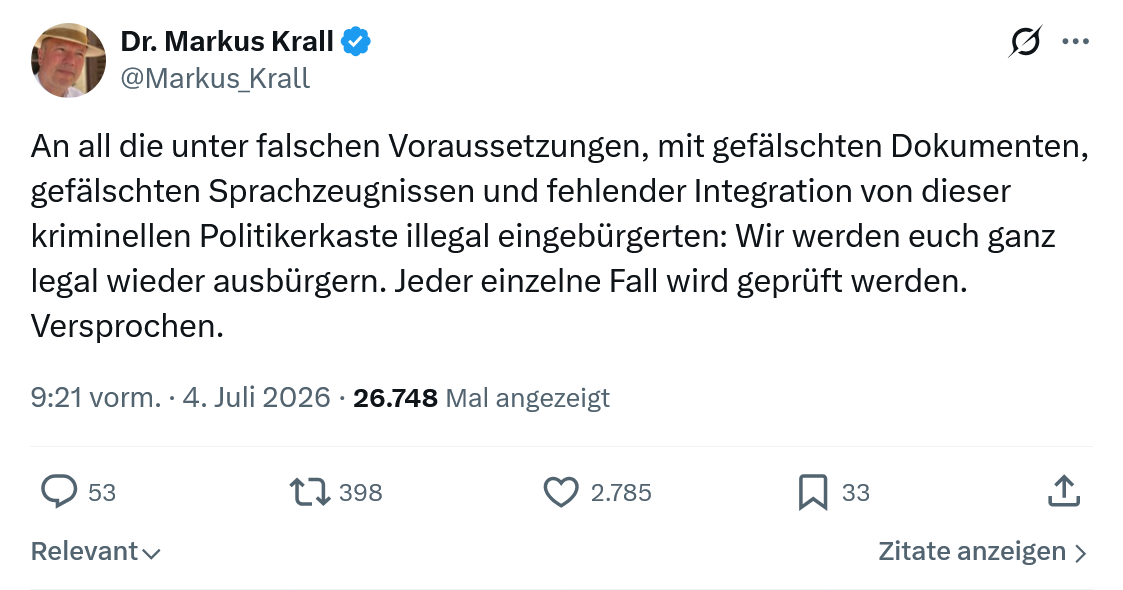 Markus Krall: An all die unter falschen Voraussetzungen...