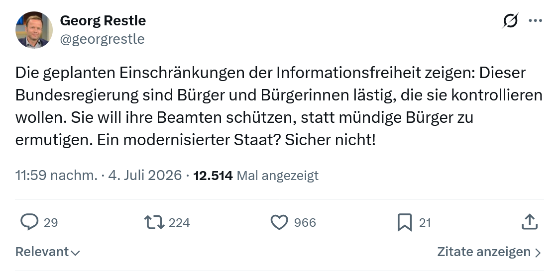 Georg Restle: Die geplanten Einschränkungen...