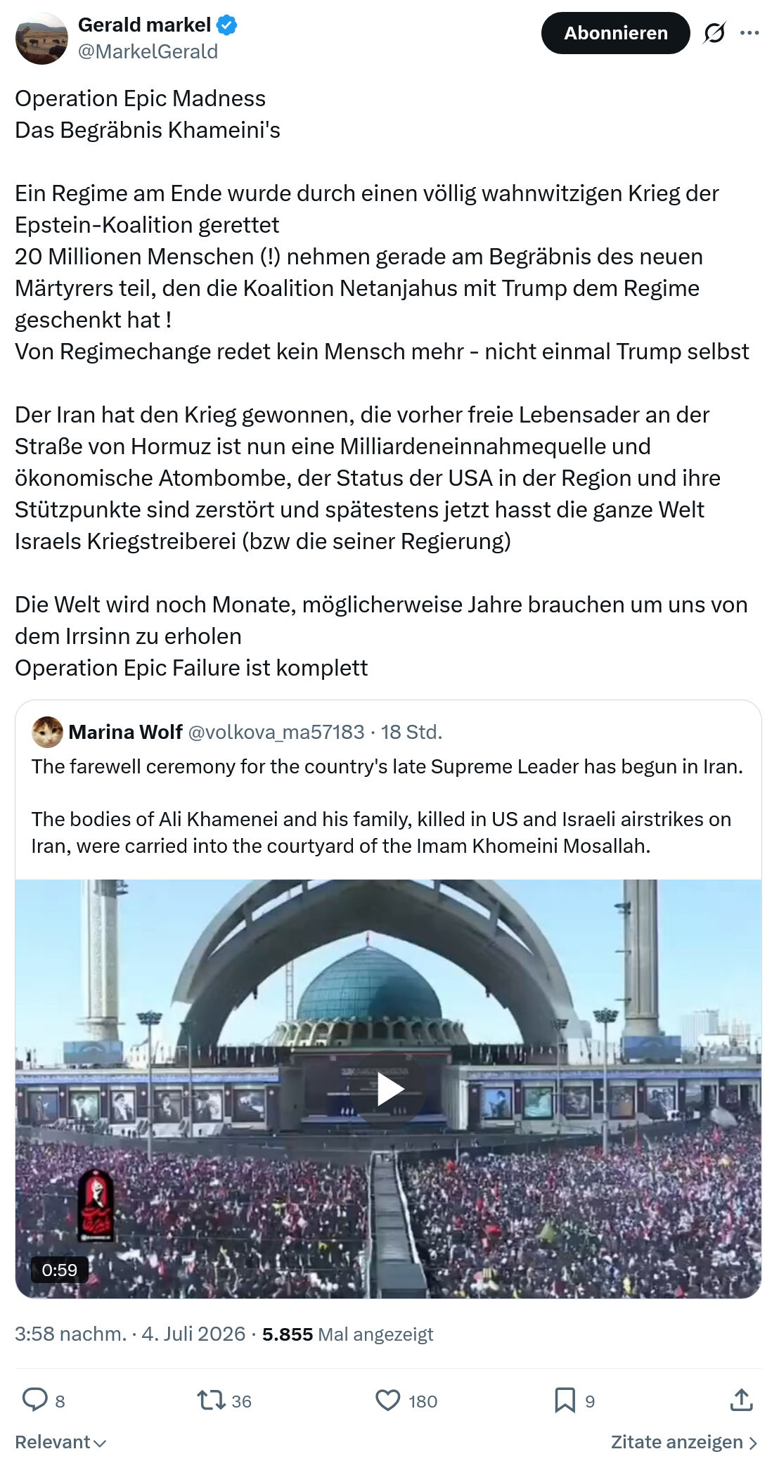 Gerald Markel: Operation Epic Madness...