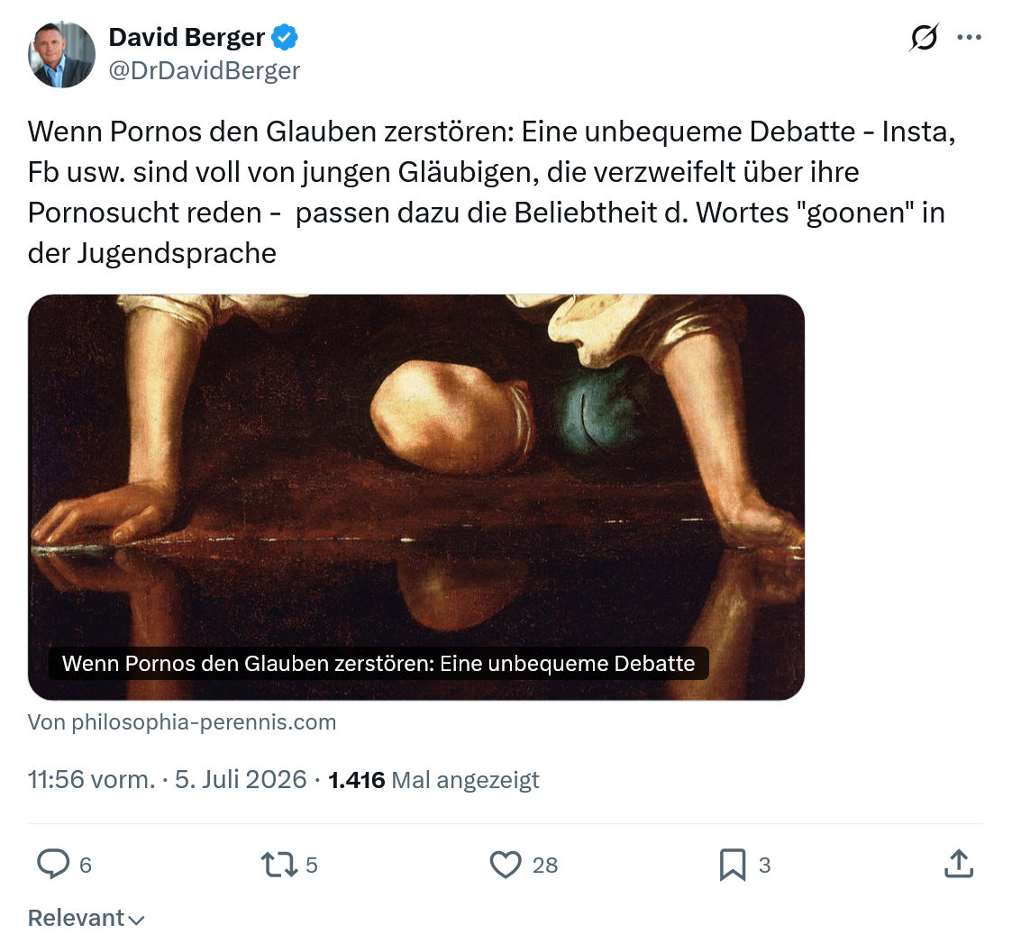 David Berger: Wenn Pornos den Glauben zerstören...