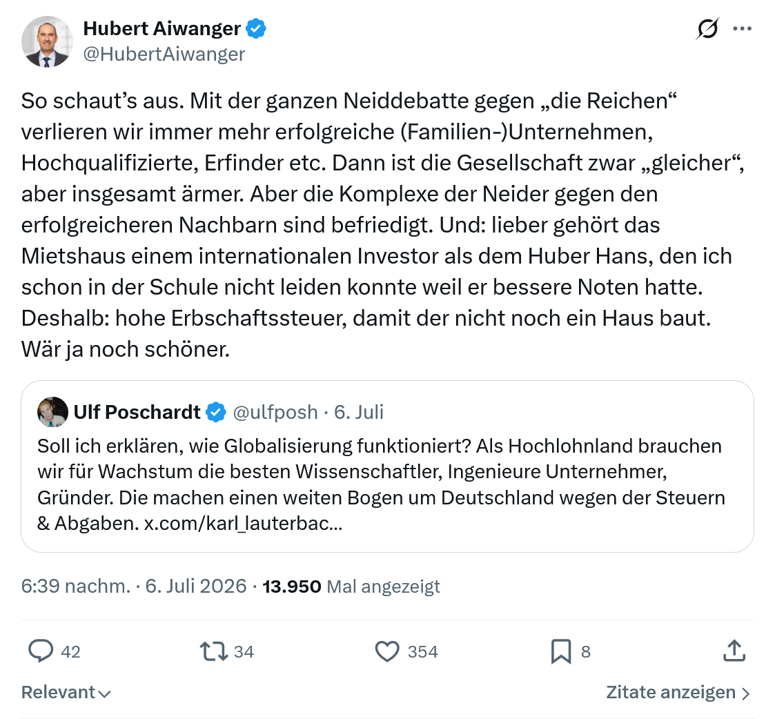 Hubert Aiwanger: So schaut’s aus...