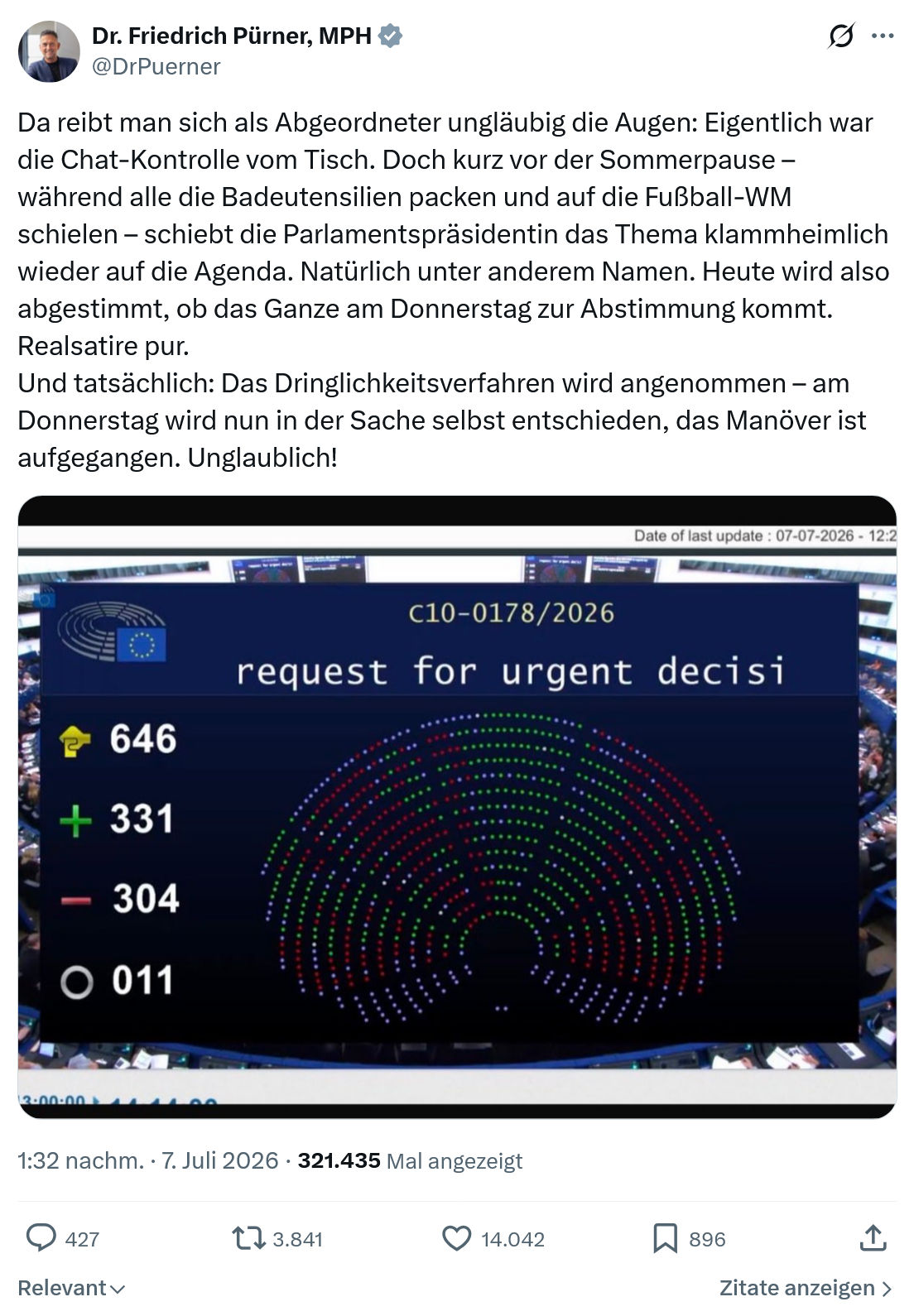 Friedrich Pürner: Da reibt man sich als Abgeordneter...