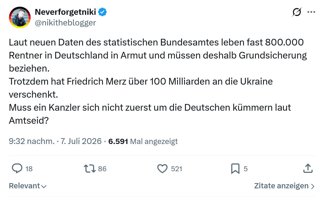 Neverforgetniki: Laut neuen Daten des statistischen...