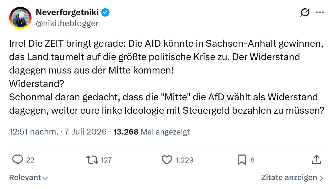 Neverforgetniki: Irre! Die ZEIT bringt gerade...