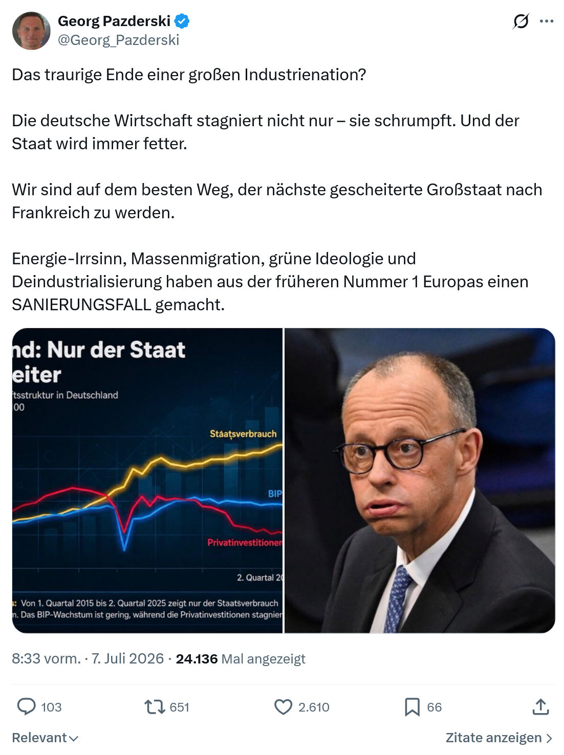 Georg Pazderski: Das traurige Ende einer großen Industrienation?...