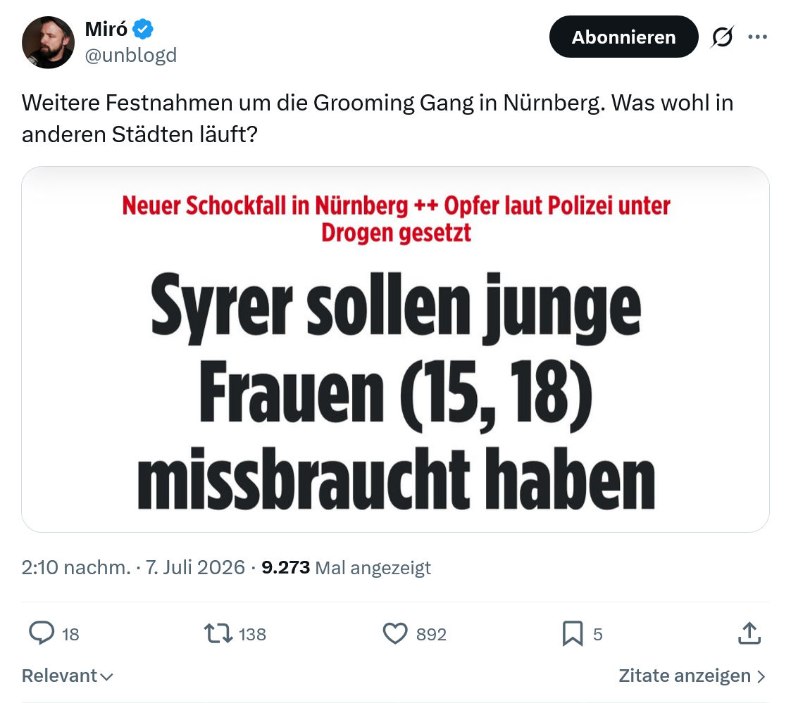 Miro Wolsfeld: Weitere Festnahmen um die Grooming...