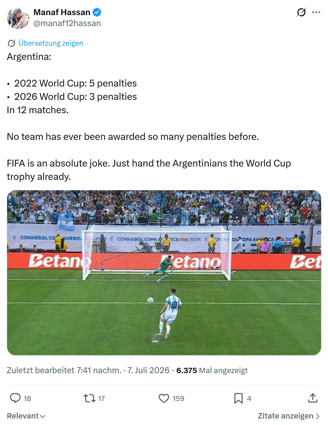 Manaf Hassan: Argentina...