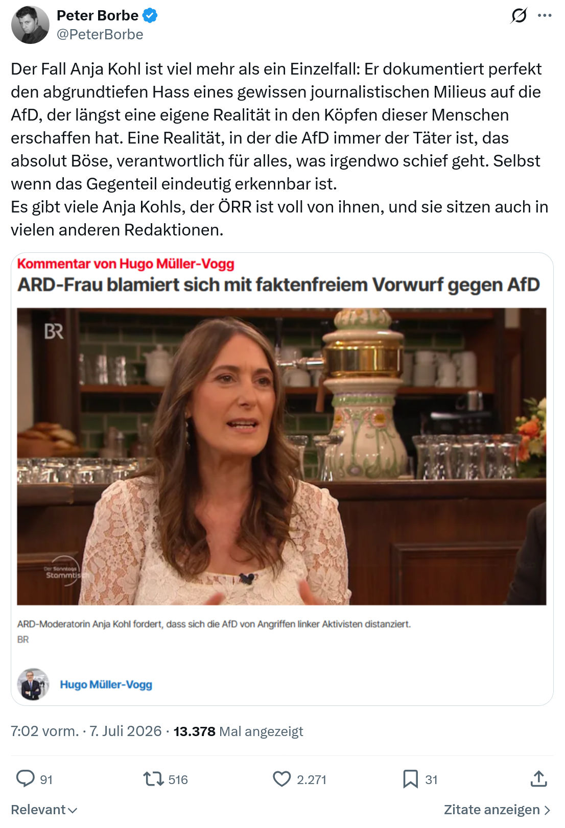 Peter Borbe: Der Fall Anja Kohl ist viel mehr...