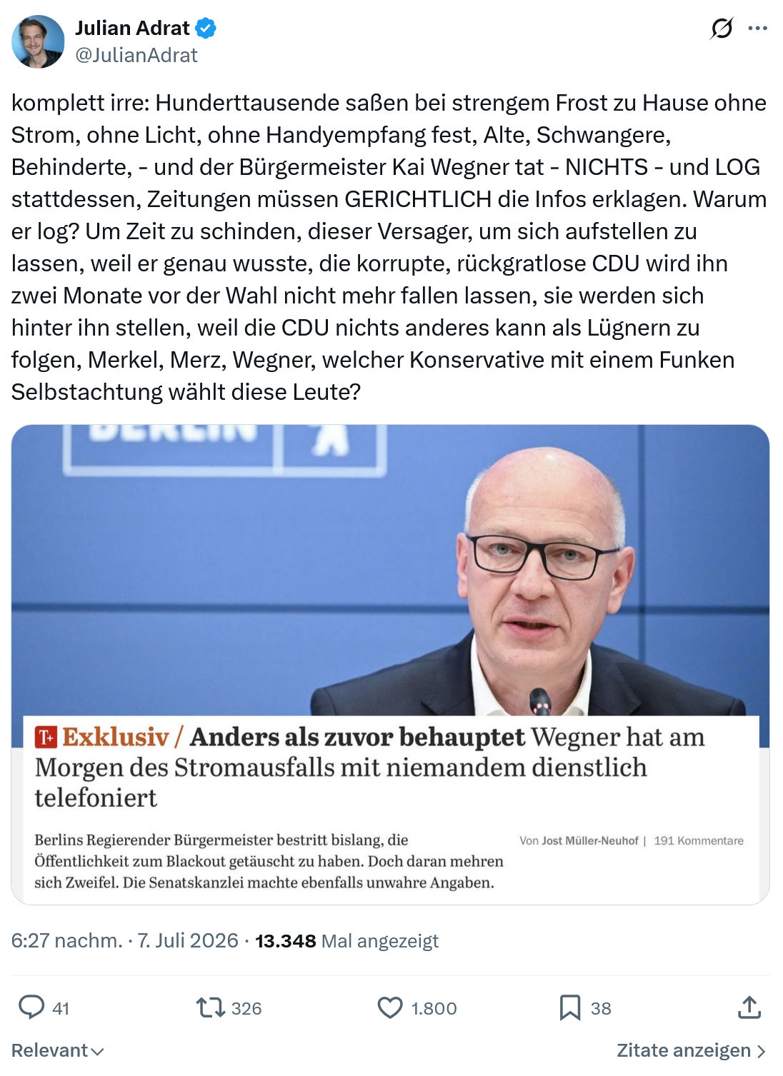 Julian Adrat: Komplett irre...