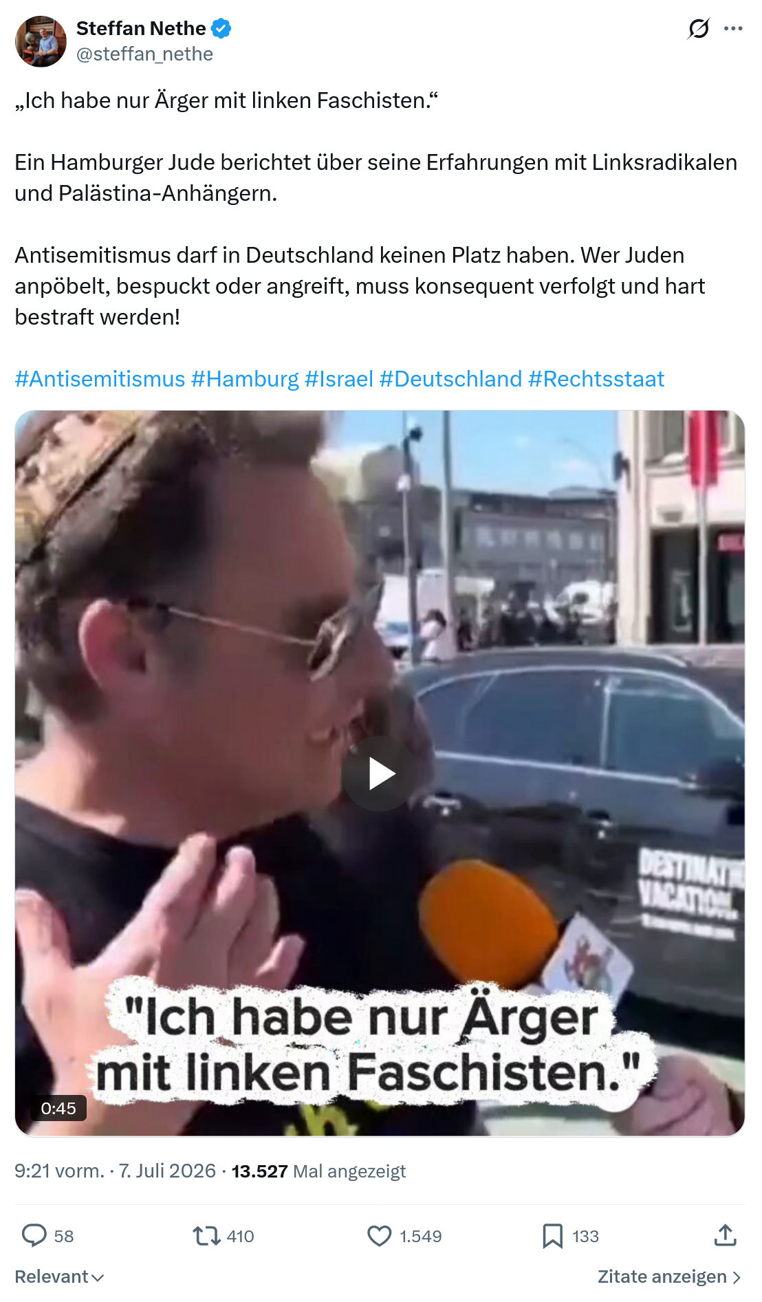 Steffan Nethe: Ich habe nur Ärger...
