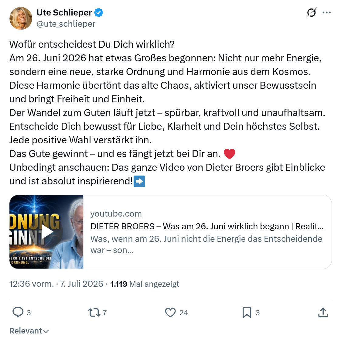 Ute Schlieper: Wofür entscheidest Du Dich wirklich?...