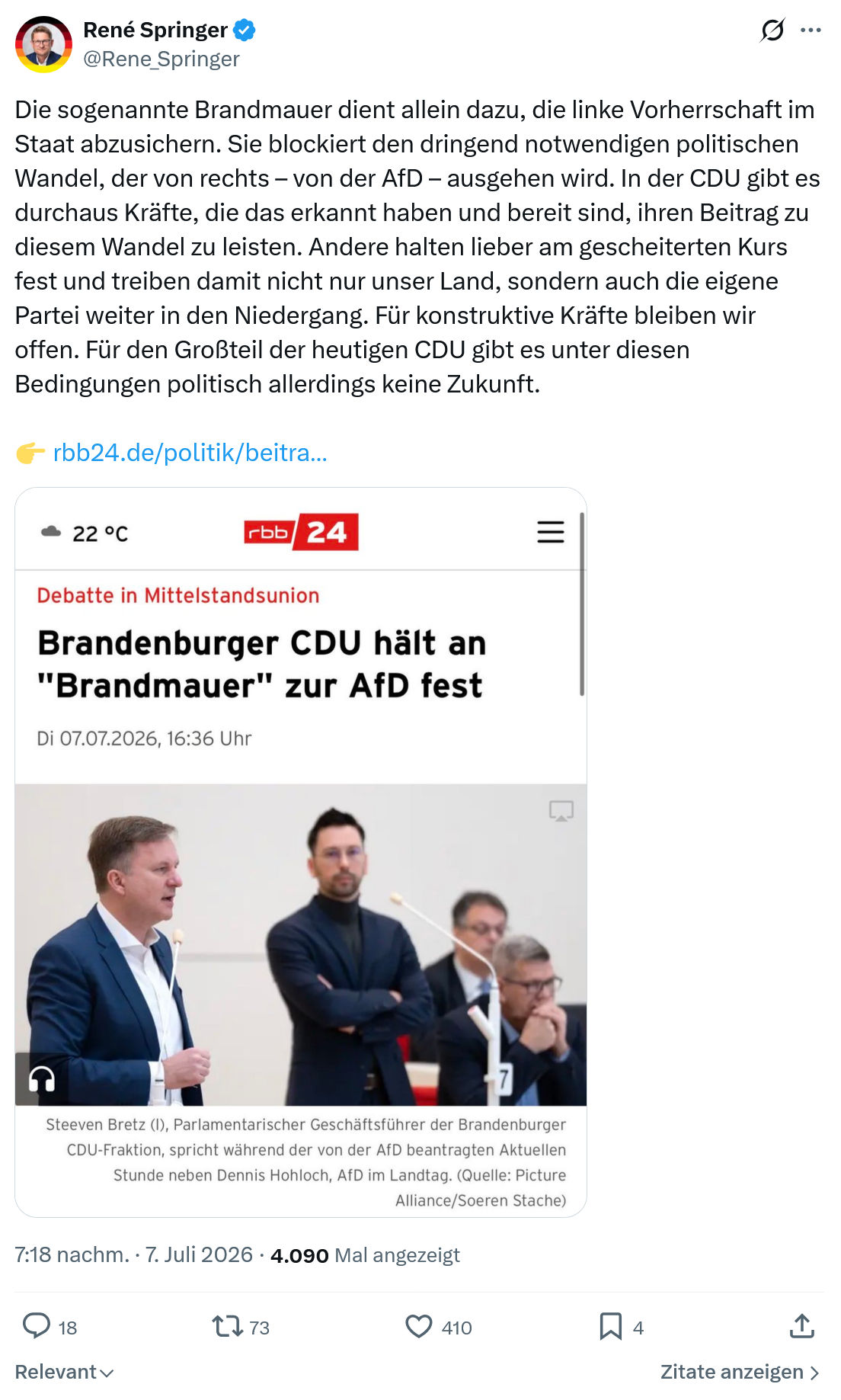 René Springer: Die sogenannte Brandmauer...