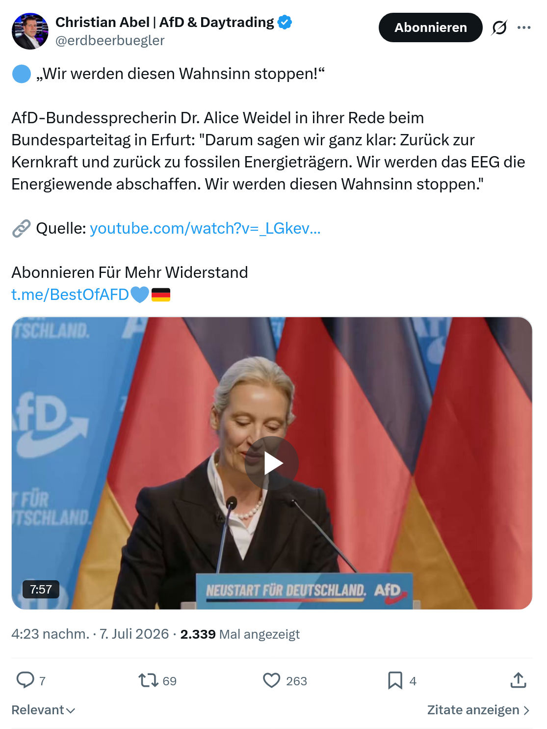 Christian Abel: Wir werden diesen Wahnsinn stoppen!...