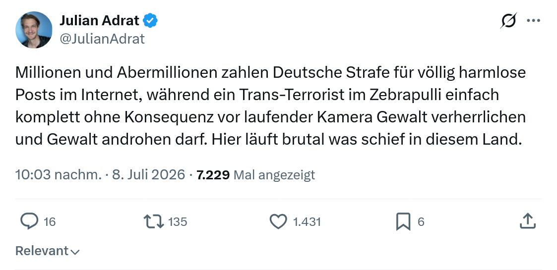 Julian Adrat: Millionen und Abermillionen zahlen Deutsche Strafe...