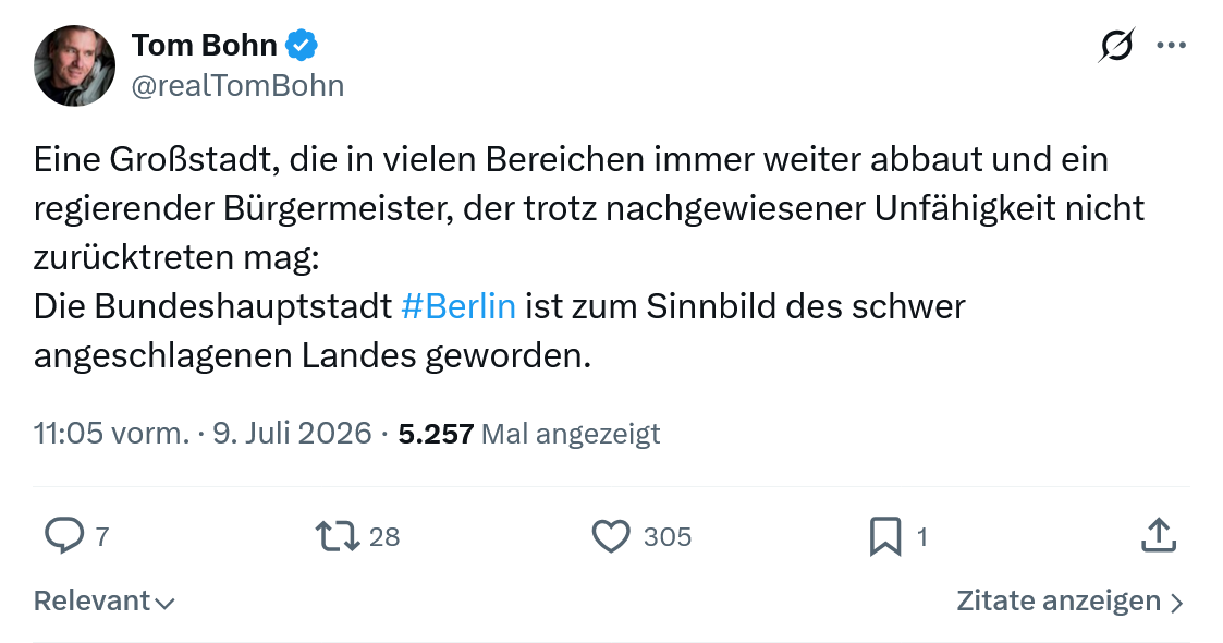 Tom Bohn: Eine Großstadt...
