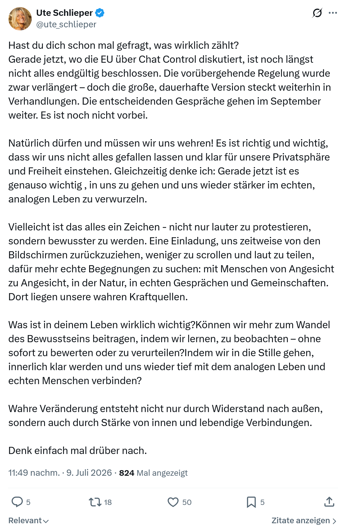 Ute Schlieper: Hast du dich schon mal gefragt, was wirklich zählt...