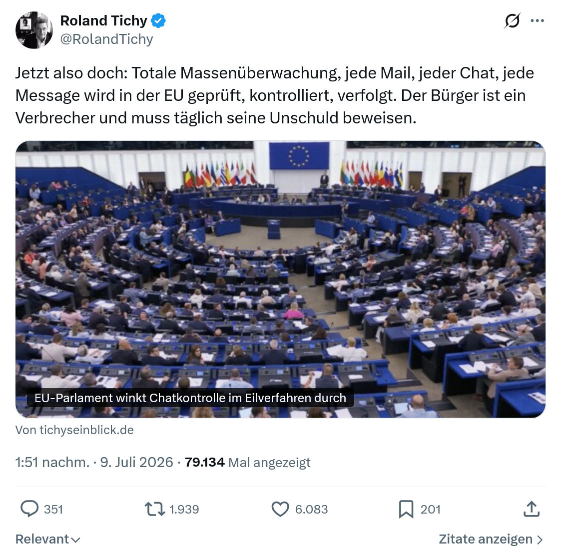 Roland Tichy: Jetzt also doch...