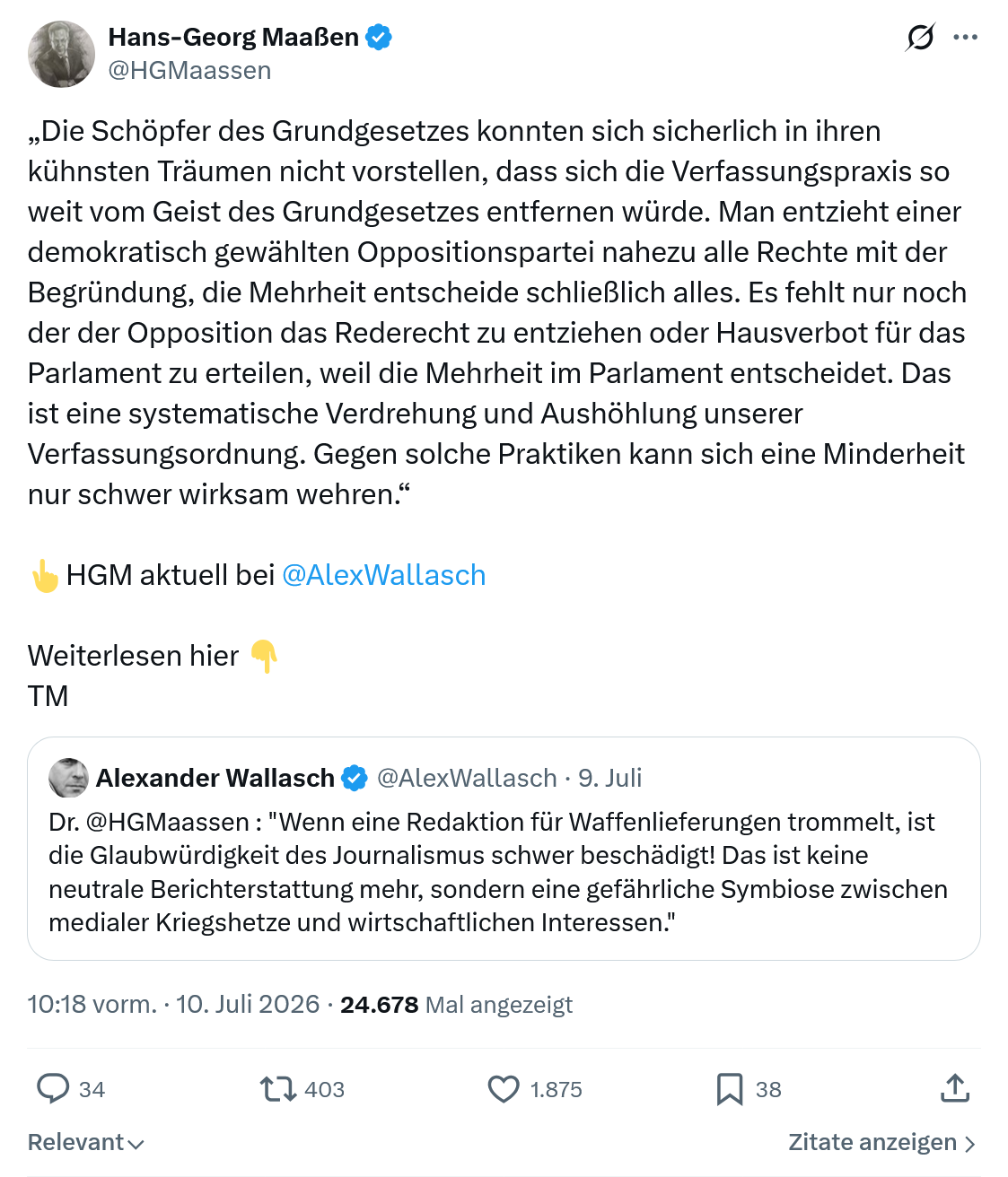 Hans-Georg Maaßen: Die Schöpfer des Grundgesetzes...