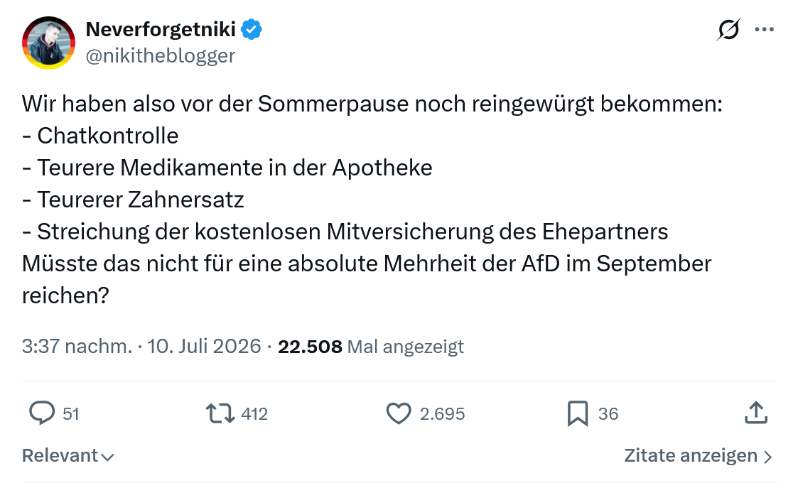 Neverforgetniki: Wir haben also vor der Sommerpause...