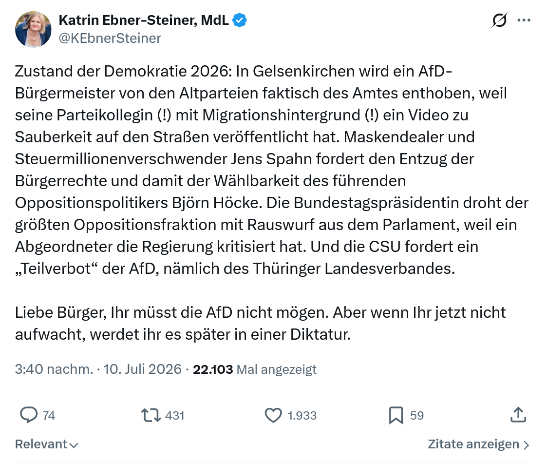 Katrin Ebner-Steiner: Zustand der Demokratie 2026...