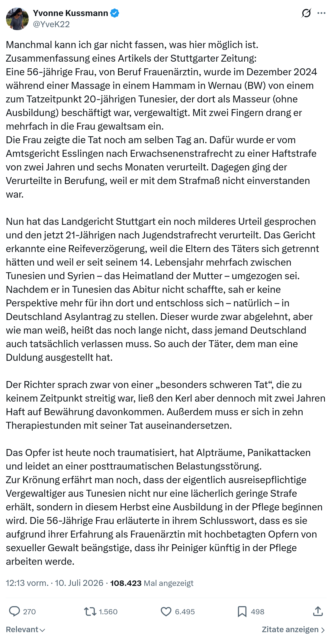 Yvonne Kussmann: Manchmal kann ich gar nicht fassen...