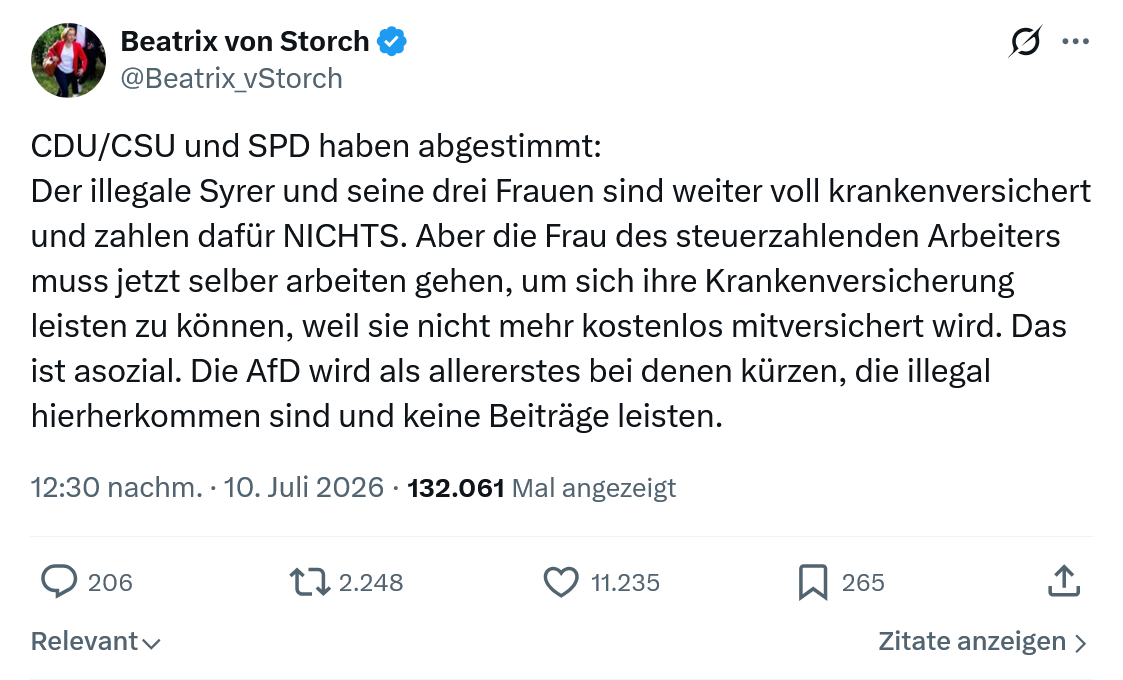 Beatrix von Storch: CDU/CSU und SPD haben abgestimmt...