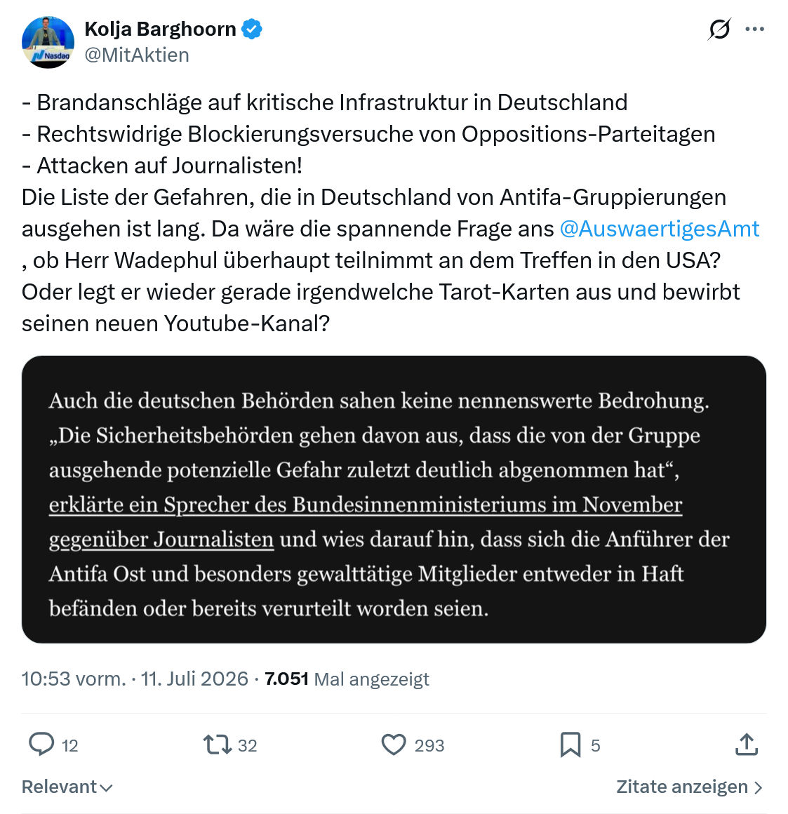 Kolja Barghoorn: Brandanschläge auf kritische Infrastruktur in Deutschland...