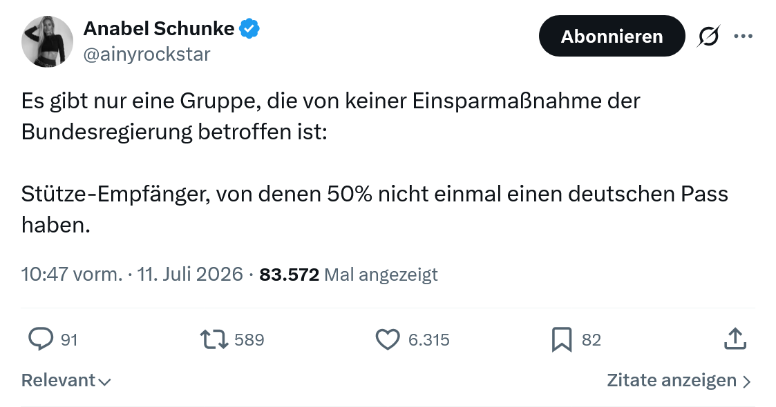 Anabel Schunke: Es gibt nur eine Gruppe...