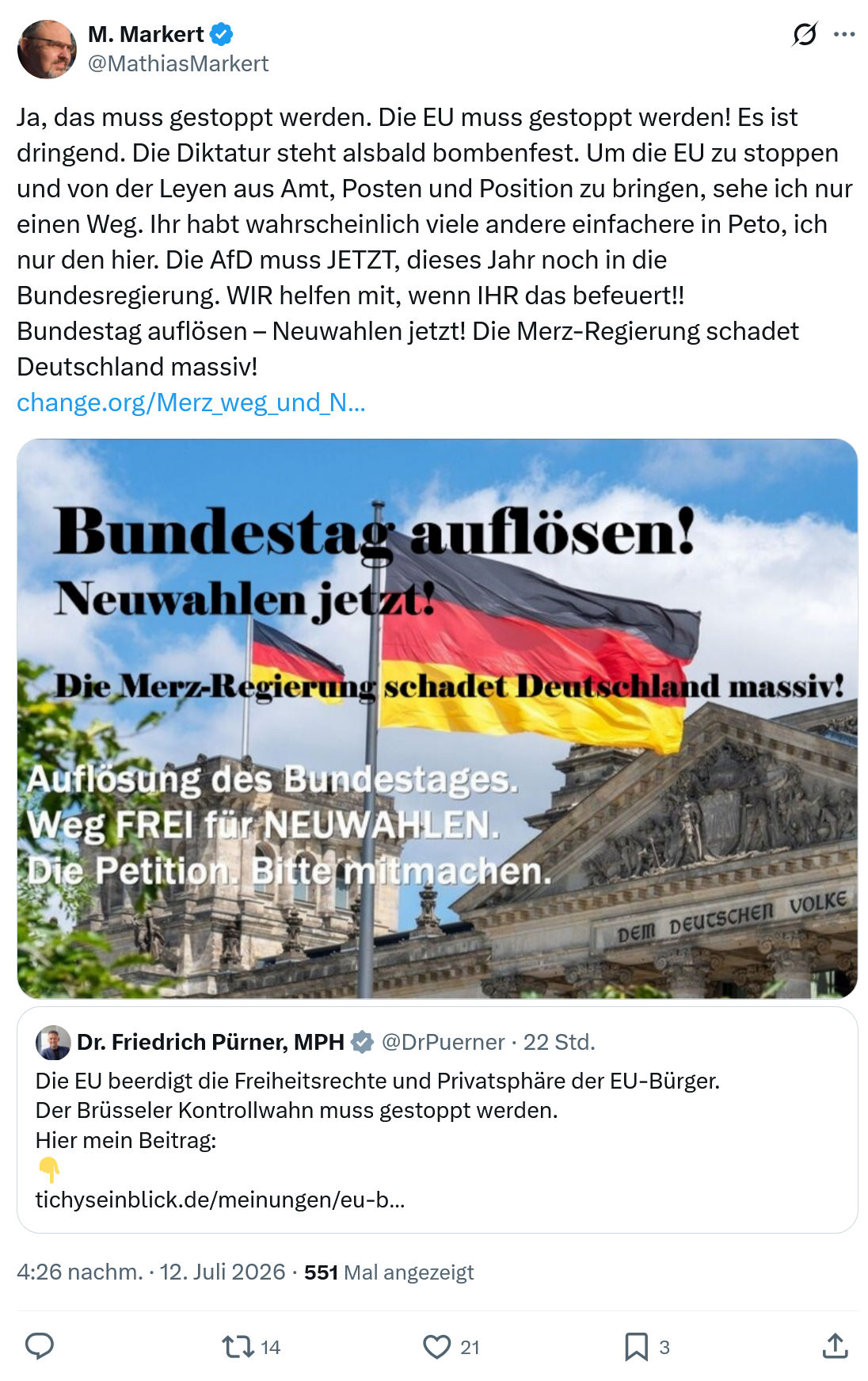Mathias Markert: Ja, das muss gestoppt werden...