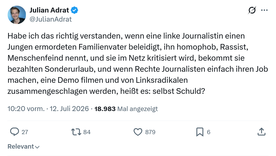 Julian Adrat: Habe ich das richtig verstanden...