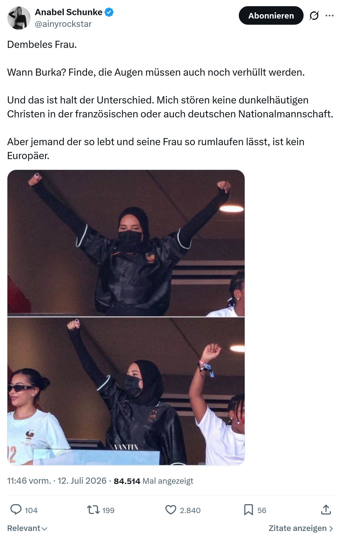 Anabel Schunke: Dembeles Frau...