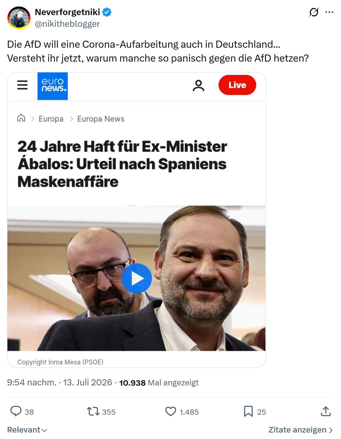 Neverforgetniki: Die AfD will eine Corona-Aufarbeitung...