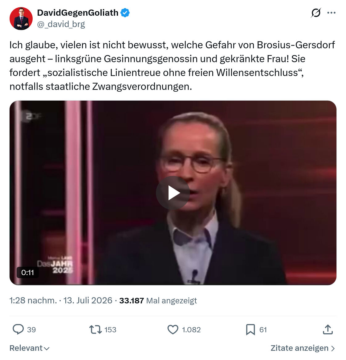 David Gegen Goliath: Ich glaube, vielen ist nicht bewusst...
